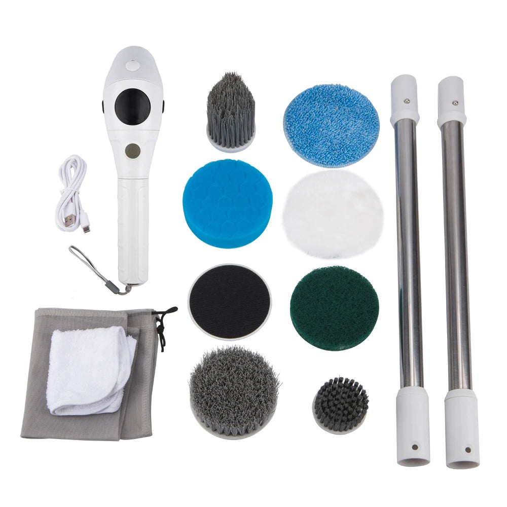 Electric Cleaning Brush 8 in 1 Multifunctional Household Wireless Rotatable Cleaning Brush for Bathroom Kitchen Windows Toilet