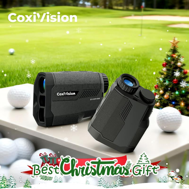Coxivision Range Finder with Slope for Golf & Hunting, 1000Yards High-Precision Rangefinder, 6X Magnification, Pin-Seeker & Flag-Lock & Vibration, Bow/Rifle Mode, Tournament Legal Filler Gift Range Finder