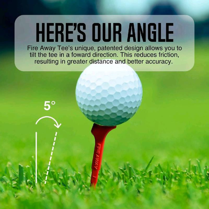 FIREAWAY Premium Golf Tees – Unbreakable Nylon Blend, Reduced Spin, Less Friction & Precision Height Markers for Optimal Trajectory